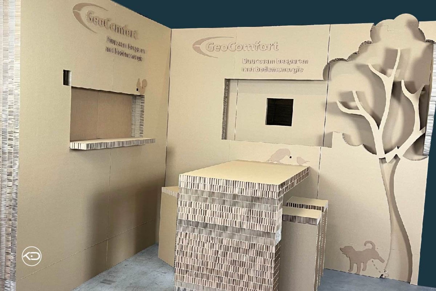 Kartonnen+beursstand+geocomfort