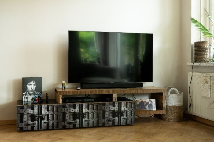 Kartonnen TV meubel